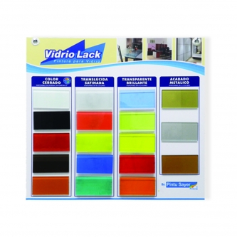 MUESTRARIO DE PARED VIDRIO LACK